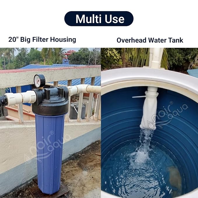 Borewell & Overhead Tank Filtration and Filter for Bore Water (Pack of 2)
